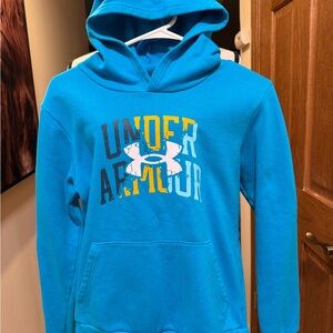 Under Armour Teal Fleece Hoodie Size L Boys
